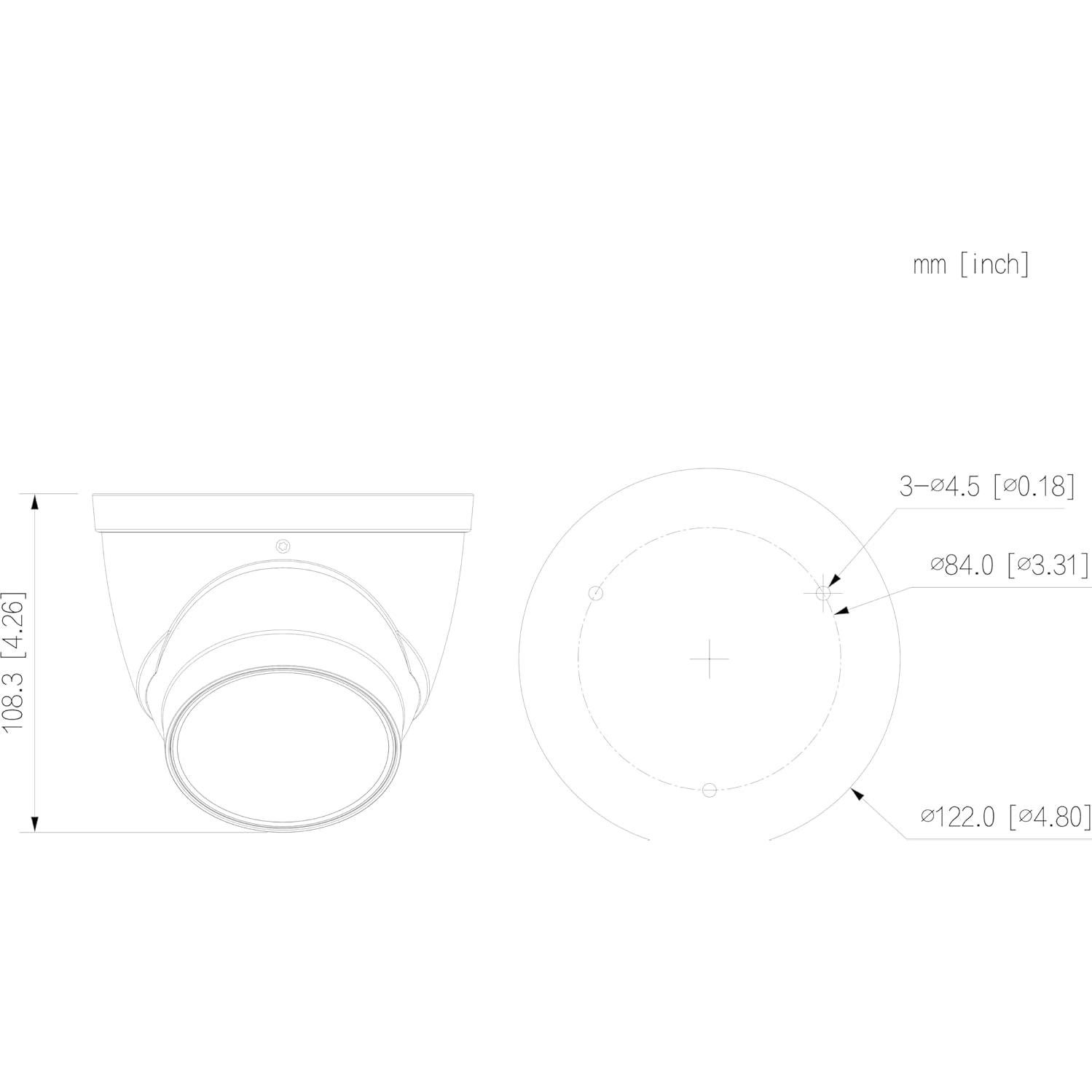 Cámara IP Turret 8MP 4K EmpireTech IPC-T58IR-ZE Negro
