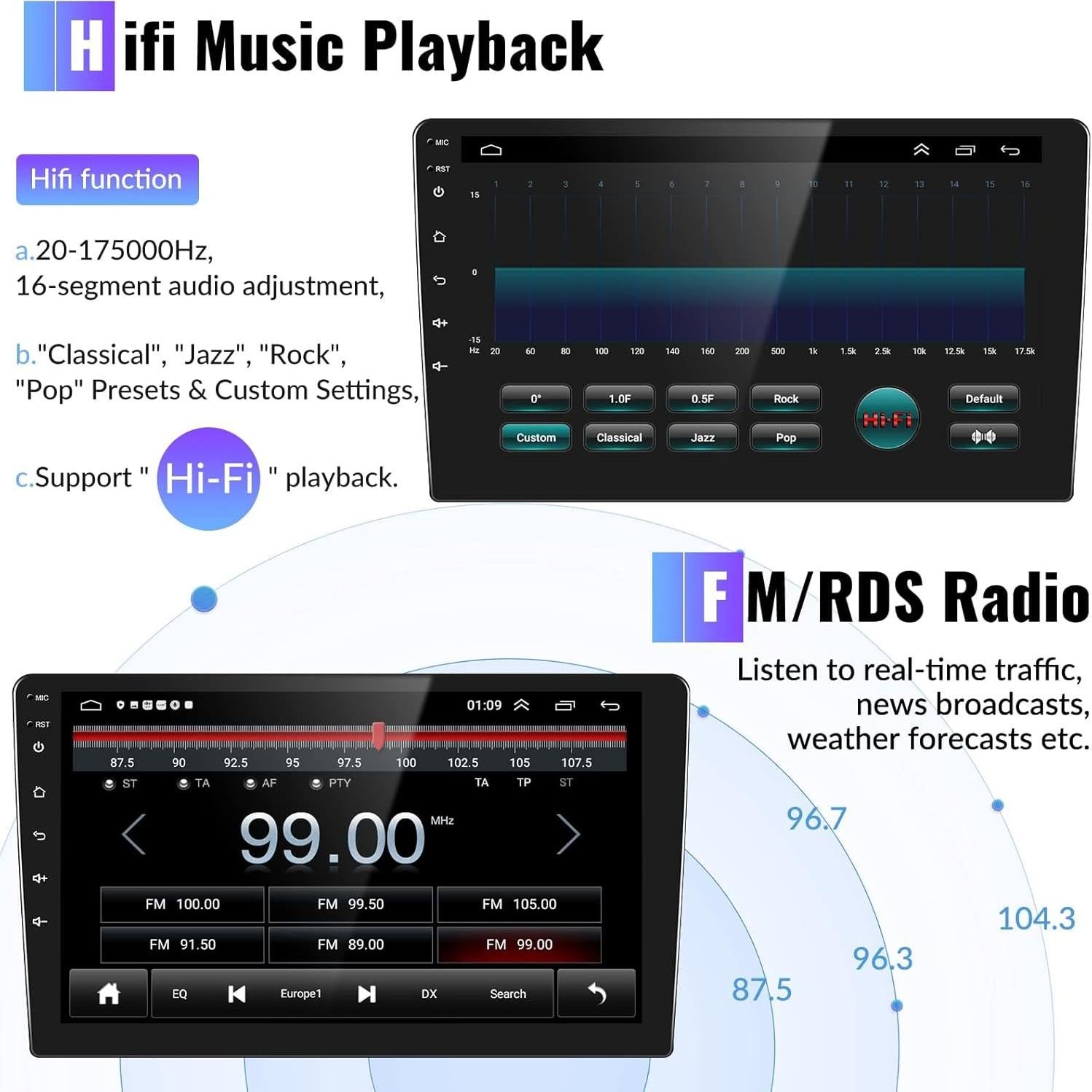 Estéreo de Coche CAMECHO Android 13 2GB+64GB para Hyundai Tucson IX35 2010-2015