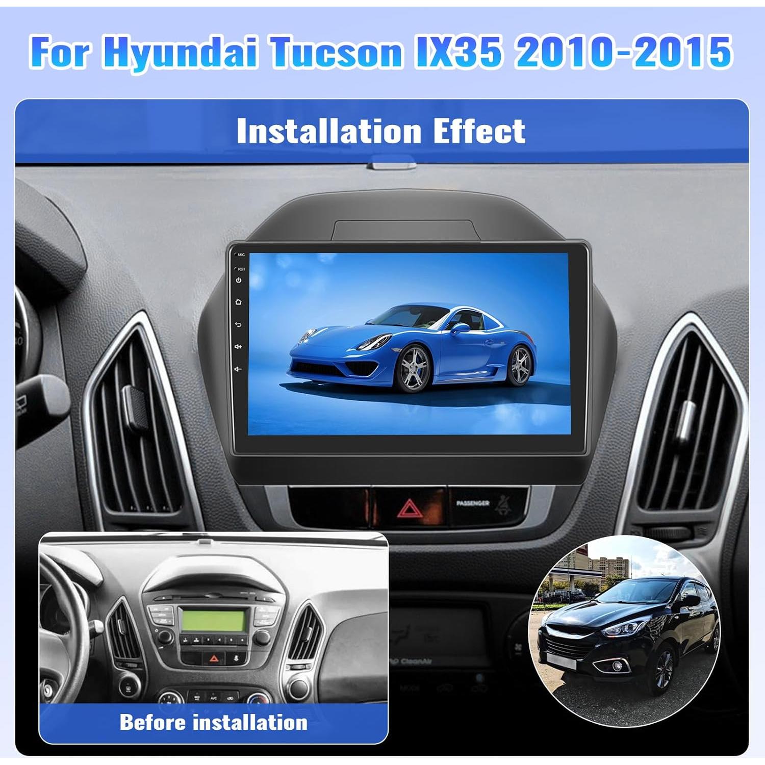 Estéreo de Coche CAMECHO Android 13 2GB+64GB para Hyundai Tucson IX35 2010-2015