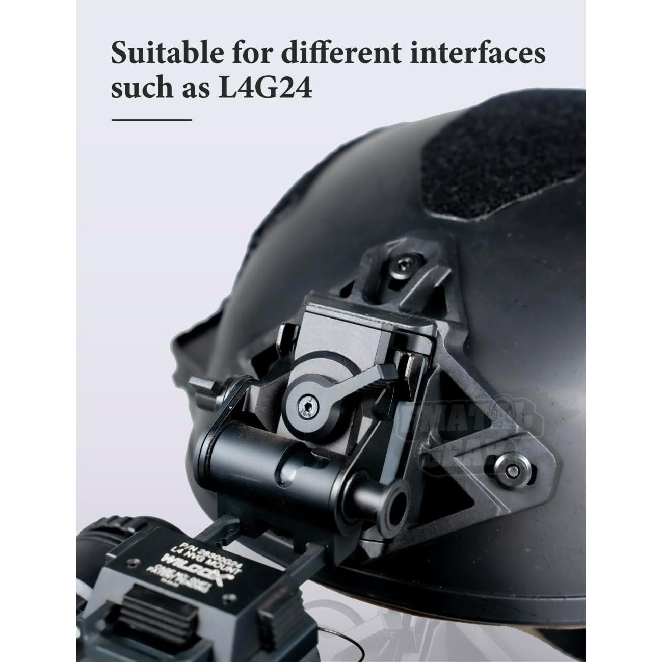 Soporte para casco FMATAL GEAR para cámara deportiva - Nylon y Aluminio