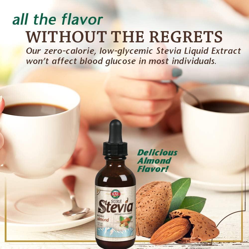 KAL Sure Stevia Gotas 53.24 ML Sabor Almendra Sin Calorías