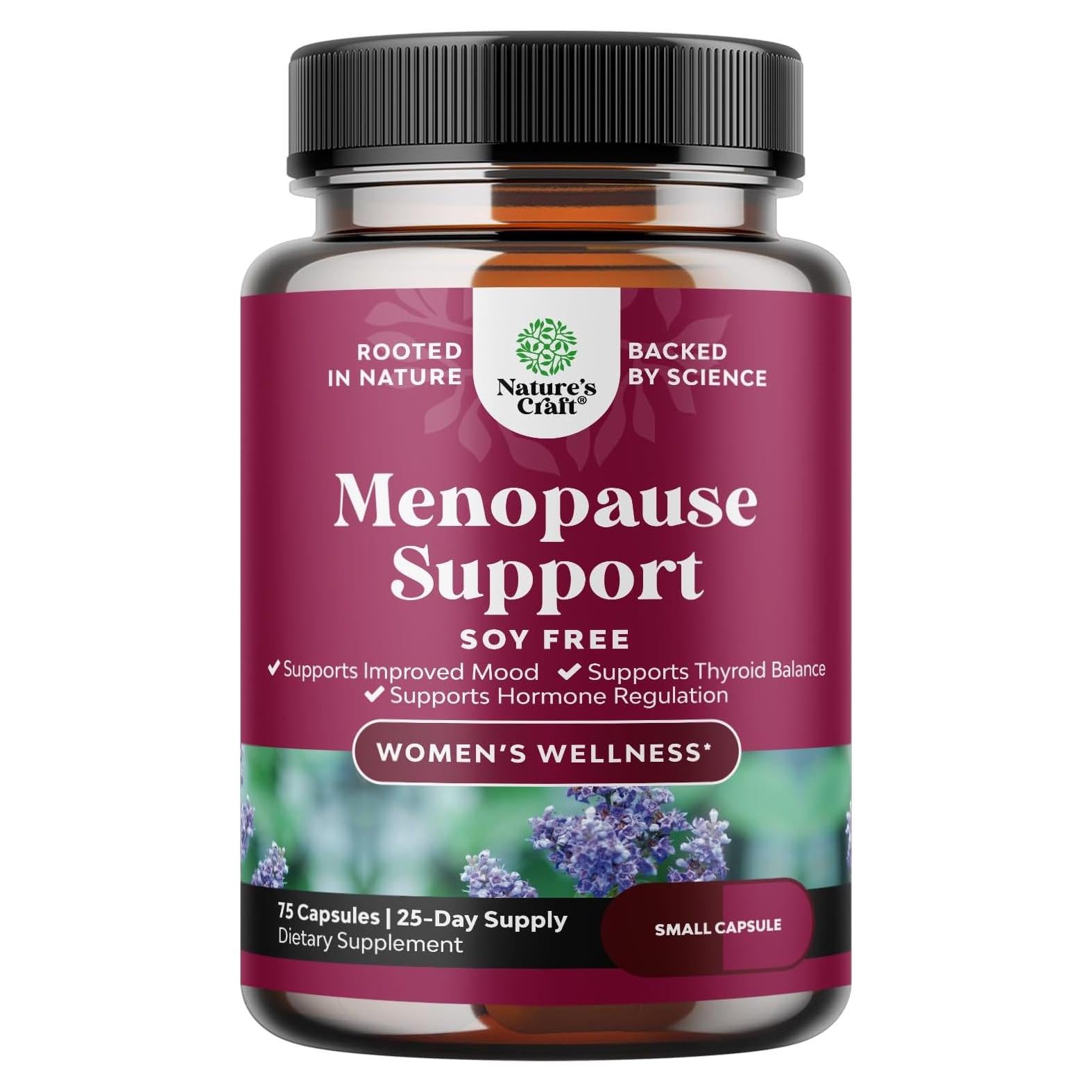 Suplemento Herbal Natures Craft para Menopausia 75 Cápsulas