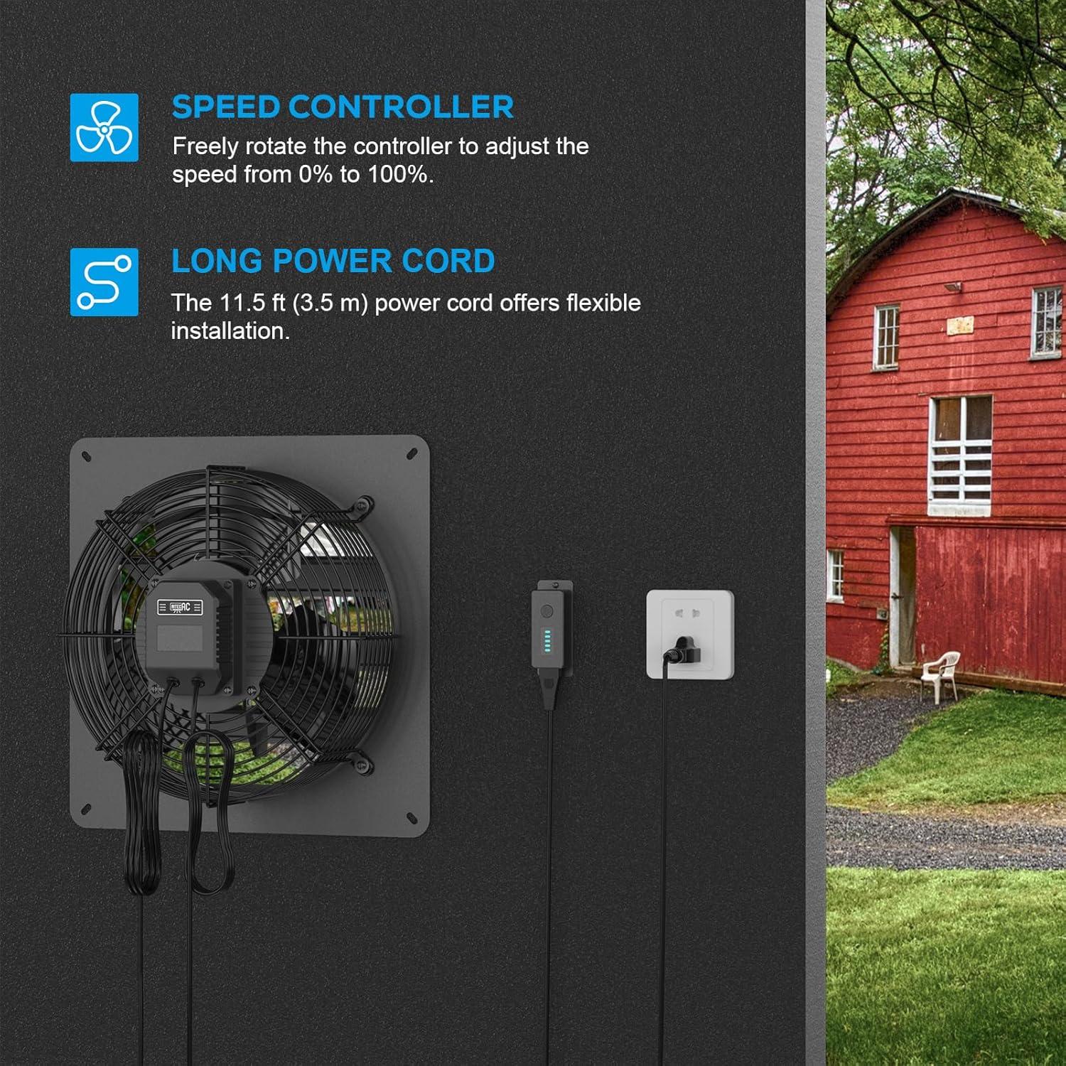 Ventilador de Escape AITECAC Airbird S10 10" 5 Velocidades