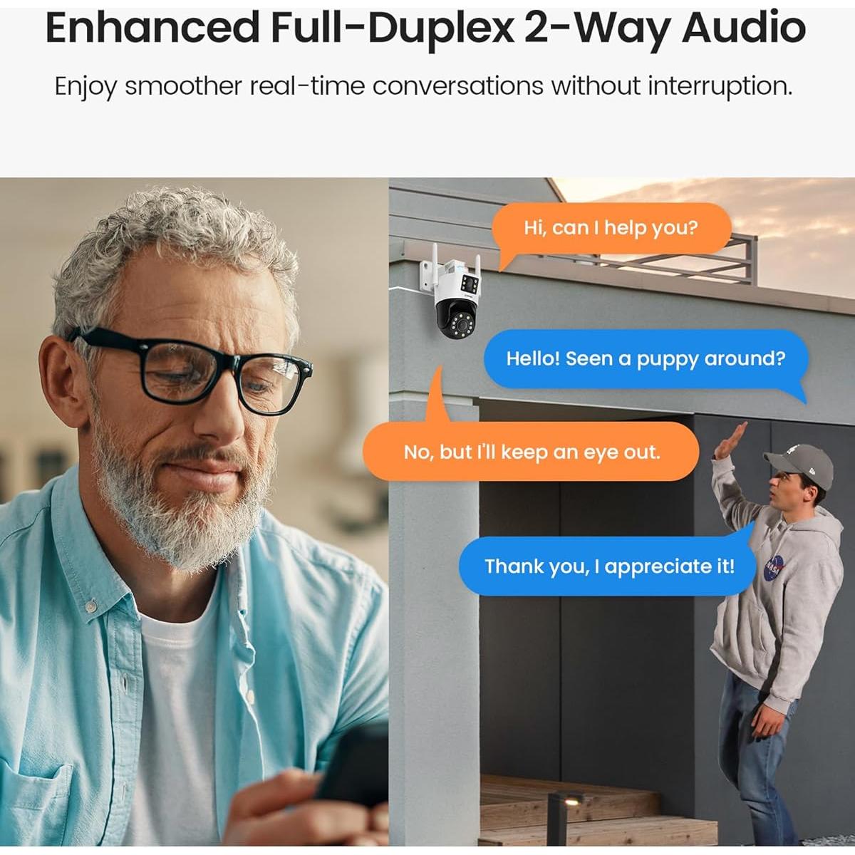 Cámara de Seguridad ZOSI C298 4MP Doble Lente WiFi 360°