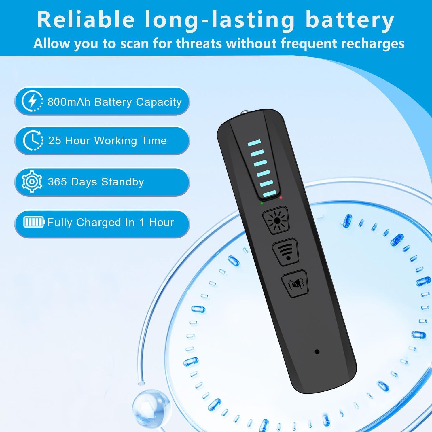 Detector de cámaras ocultas SnapDetect S500 - 25h batería, portátil