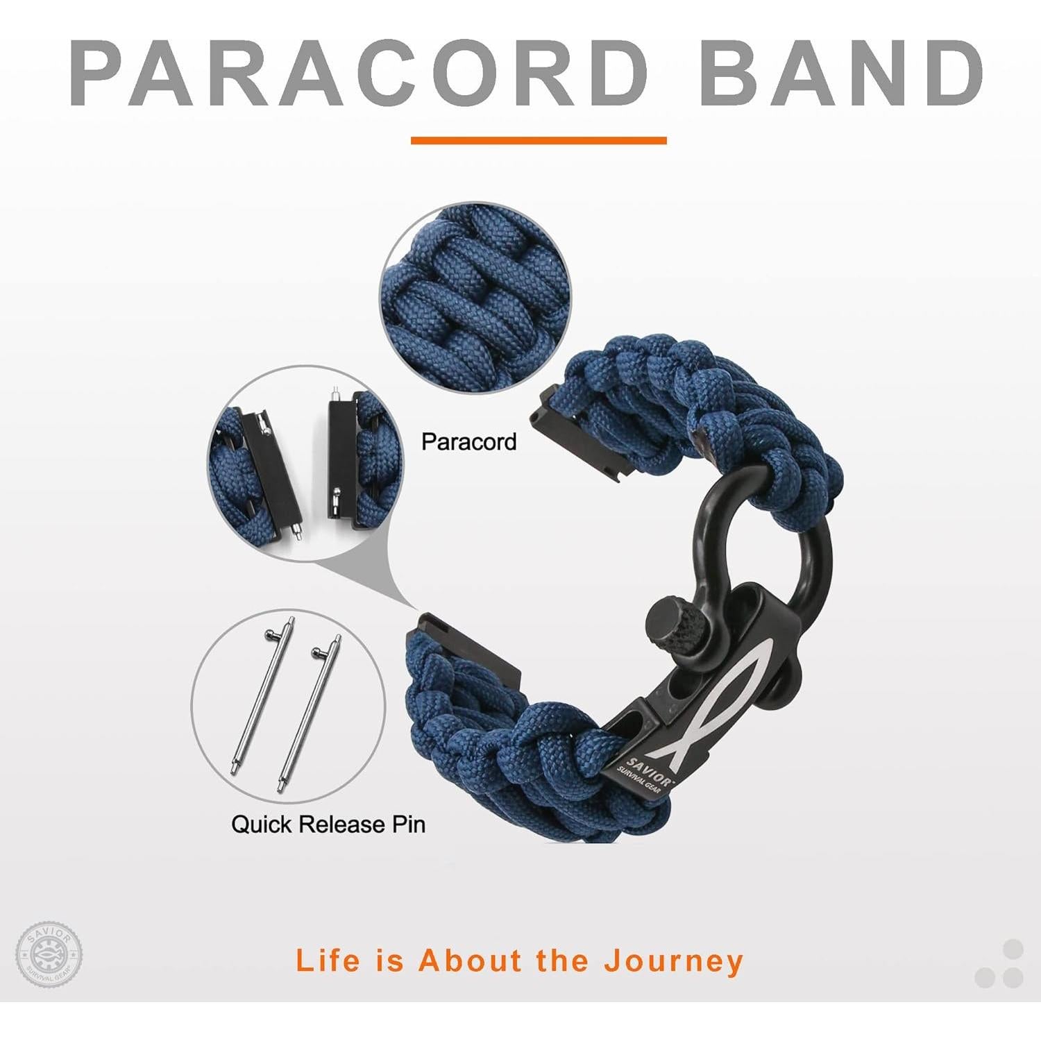 Banda de Reloj Paracord 20mm Savior Survival Gear - Unisex