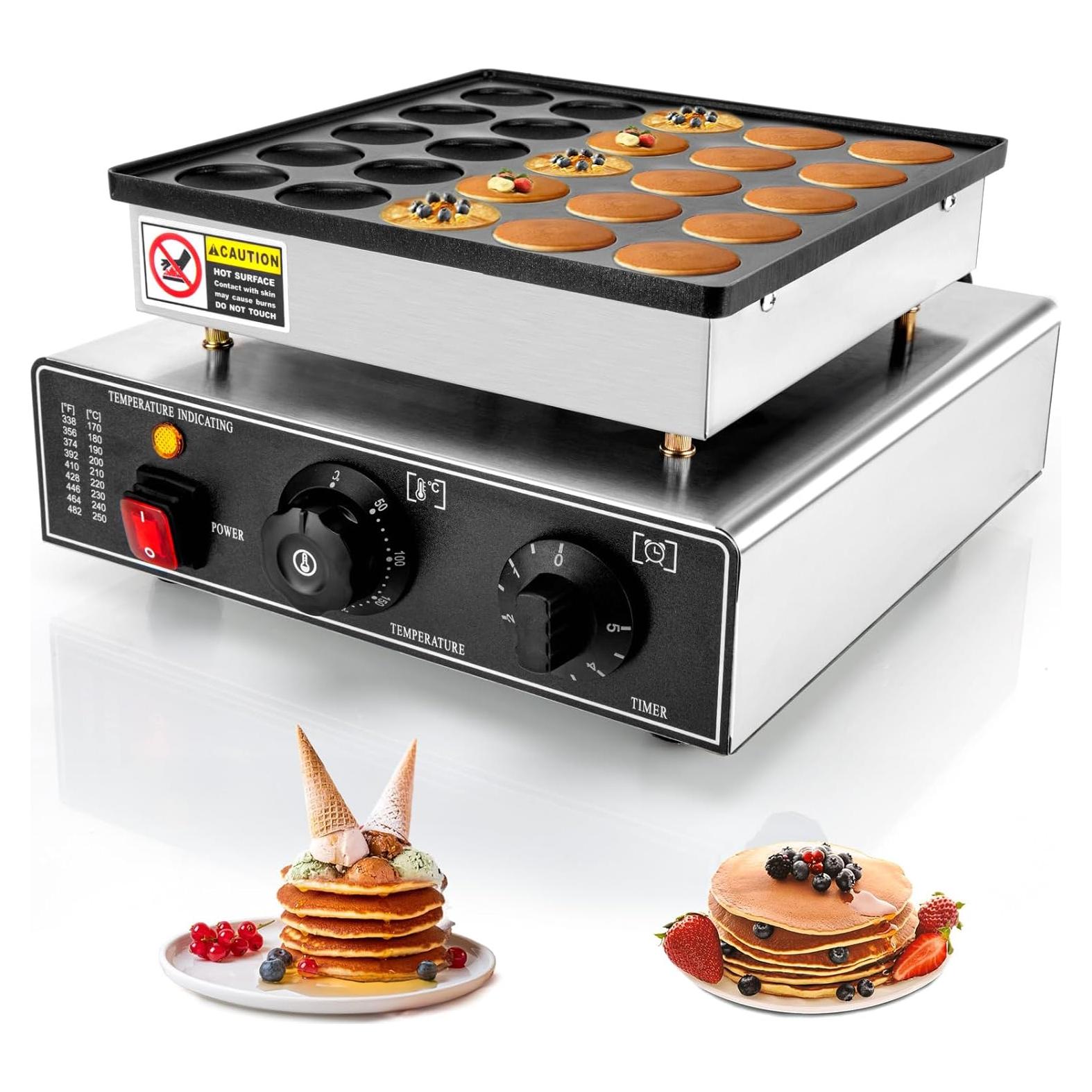 Mini Máquina para Hacer Pancakes GDDGHS 25PCS 950W Antiadherente