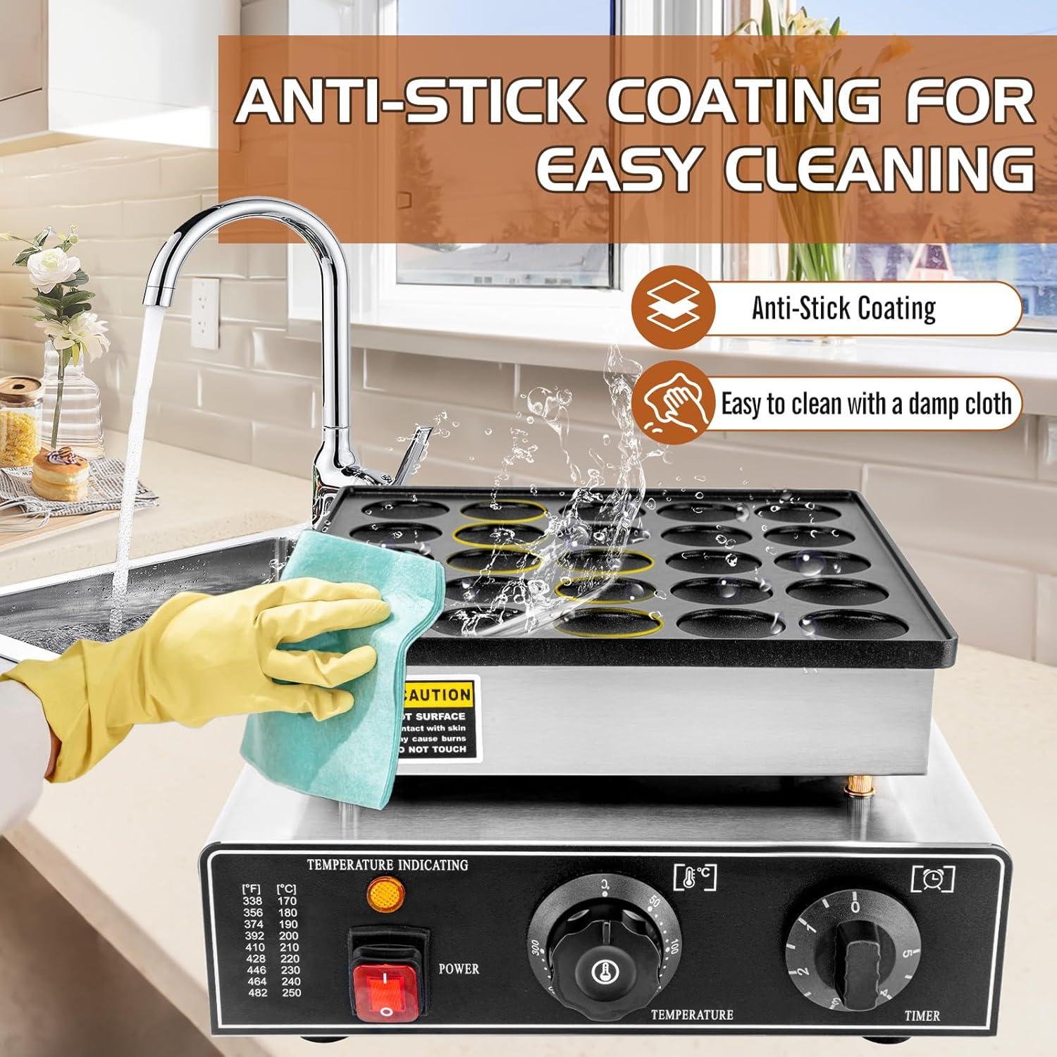 Mini Máquina para Hacer Pancakes GDDGHS 25PCS 950W Antiadherente