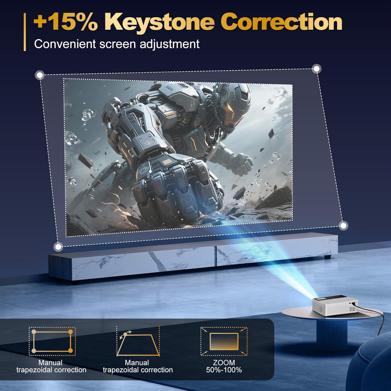 Proyector portátil Geylnxng J12c Pro 4K Full HD con altavoz