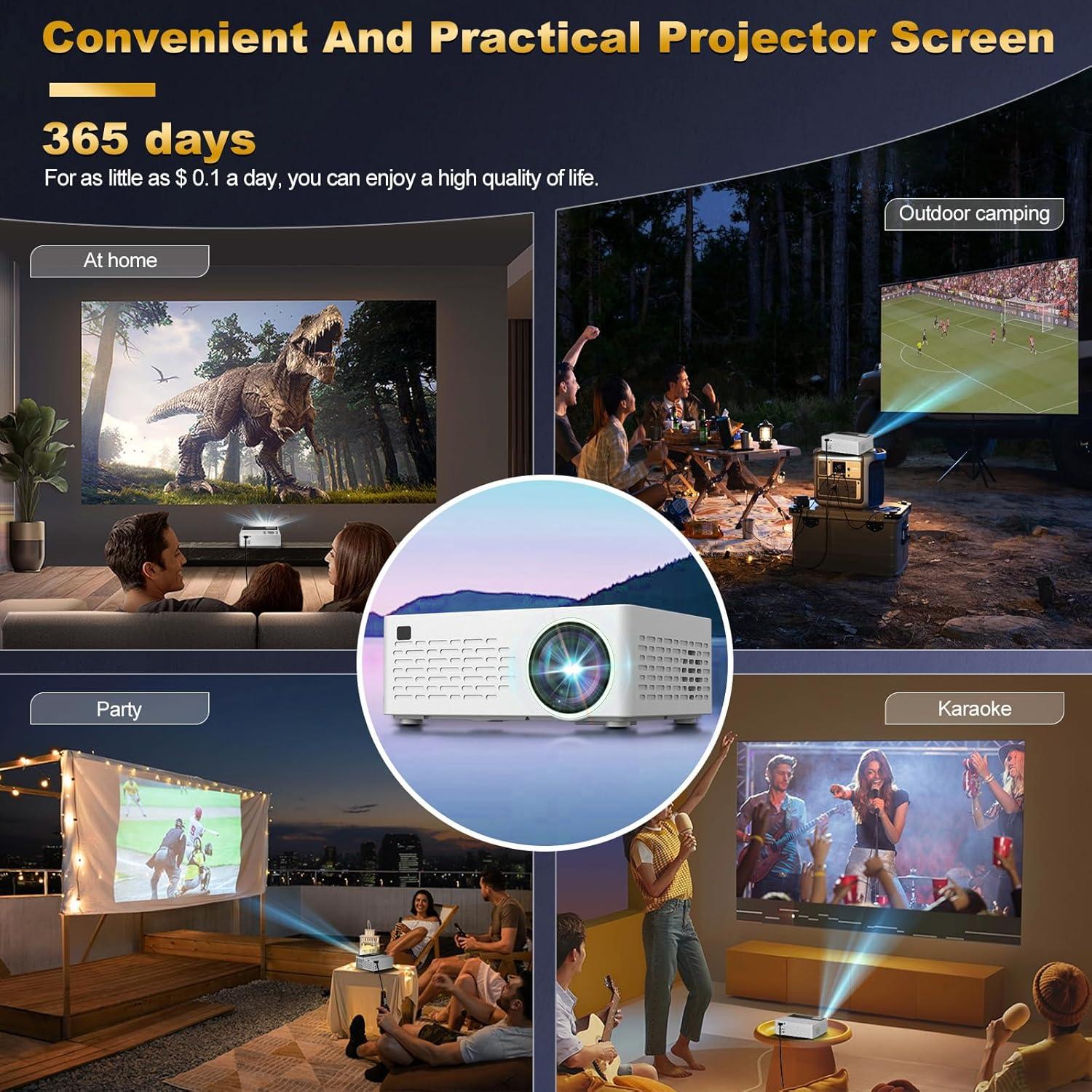 Proyector portátil Geylnxng J12c Pro 4K Full HD con altavoz