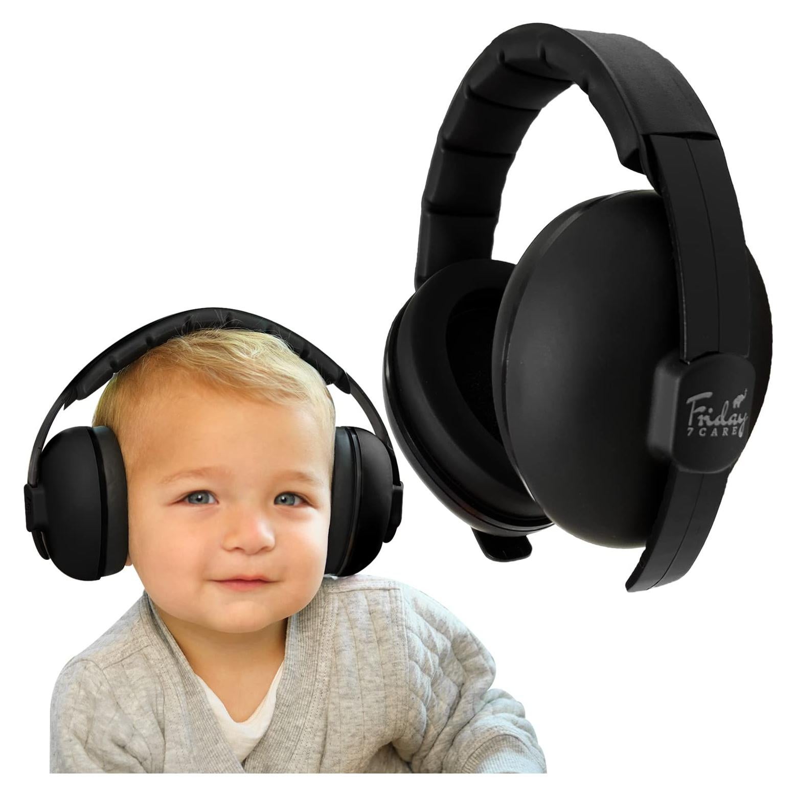 Auriculares de Protección Auditiva Friday 7Care para Bebés - Negro