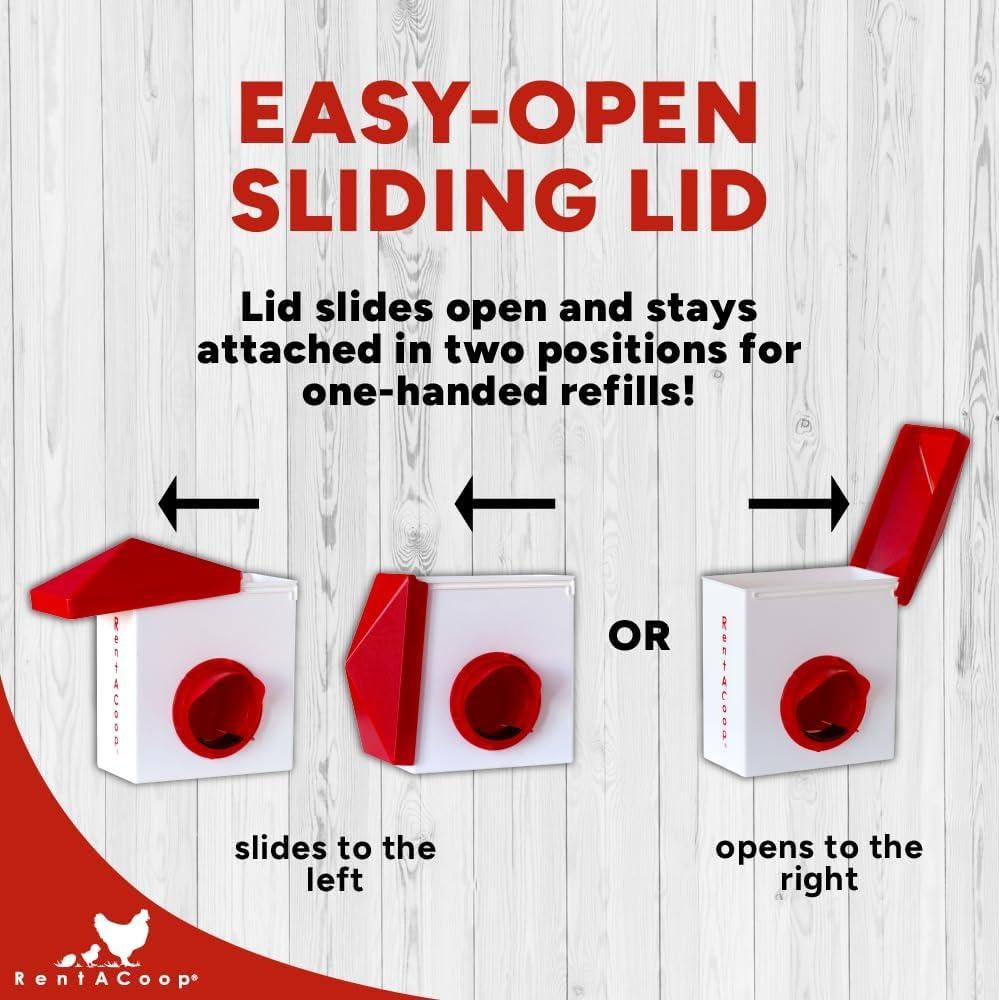 Alimentador RentACoop Chick2Chicken 1.13kg para Aves - Libre de BPA