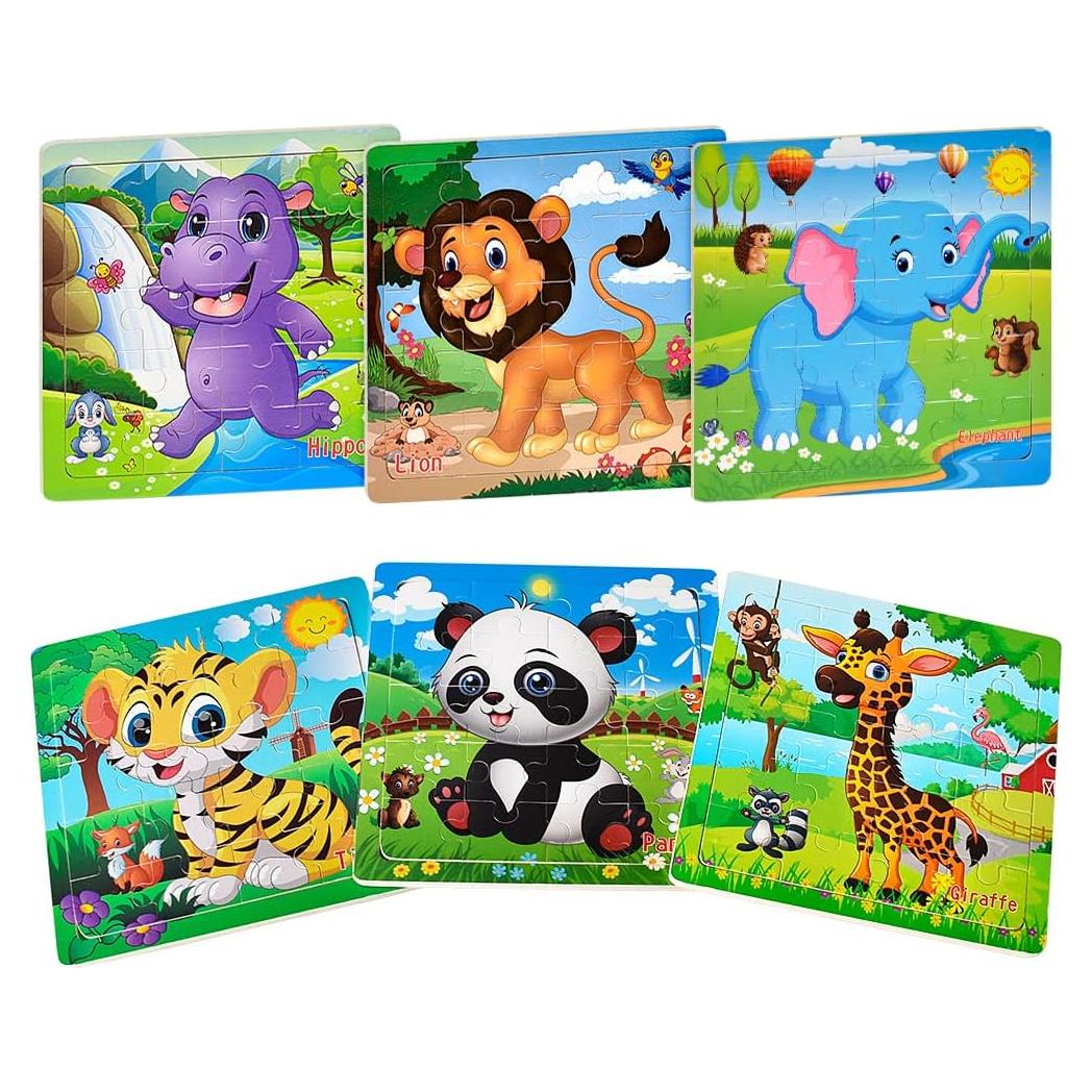 Rompecabezas de Madera Montessori CHAFIN 6 Piezas 3-5 Años