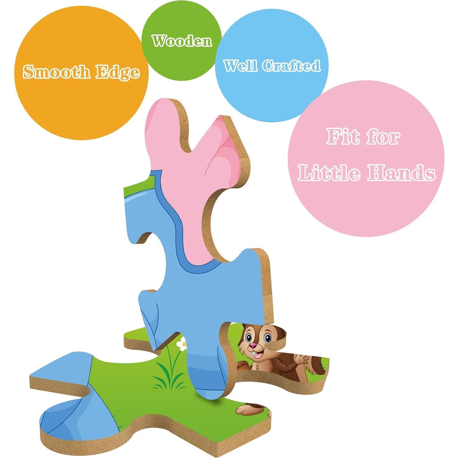 Rompecabezas de Madera Montessori CHAFIN 6 Piezas 3-5 Años