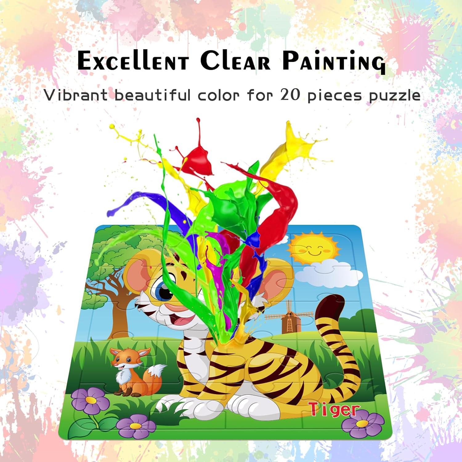 Rompecabezas de Madera Montessori CHAFIN 6 Piezas 3-5 Años