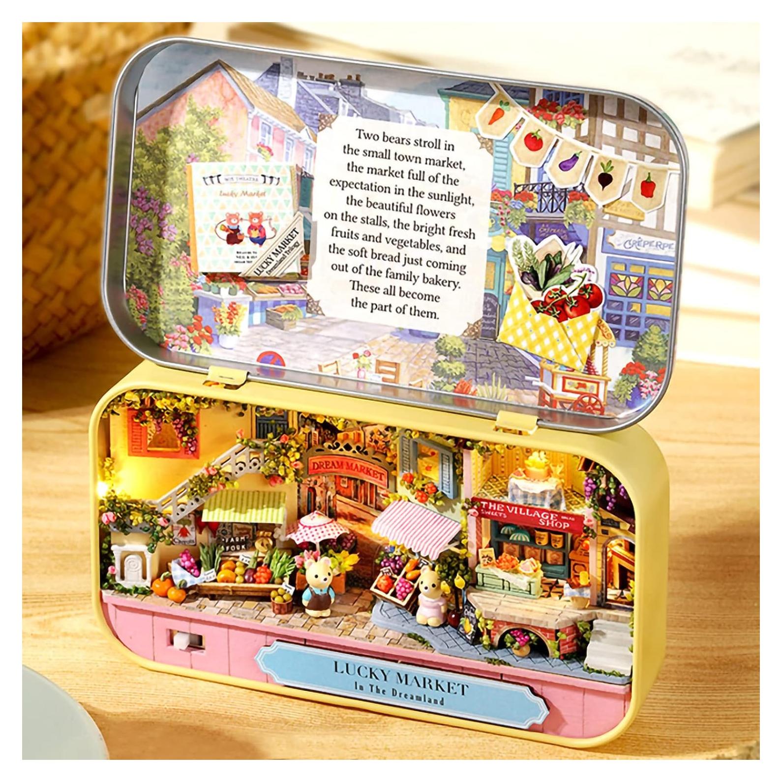 Kit de Teatro en Miniatura DIY CHEOTIME 1:24 con Muebles