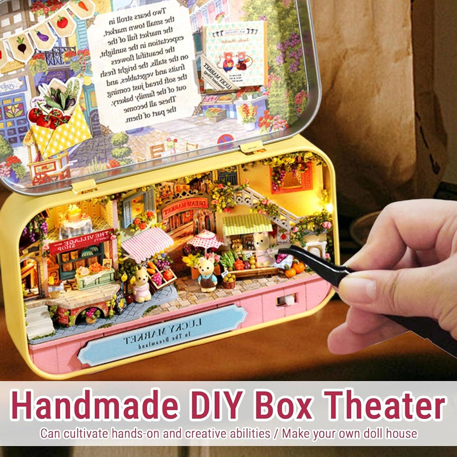 Kit de Teatro en Miniatura DIY CHEOTIME 1:24 con Muebles