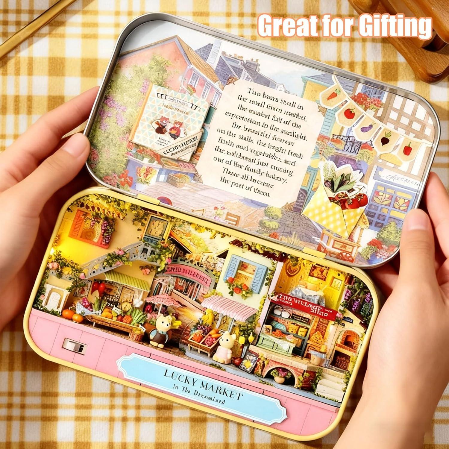 Kit de Teatro en Miniatura DIY CHEOTIME 1:24 con Muebles