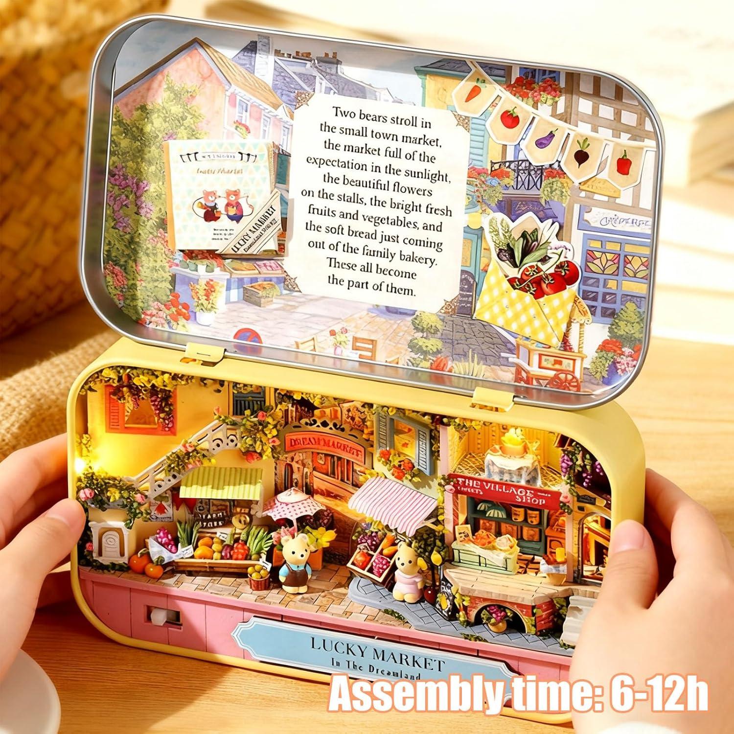 Kit de Teatro en Miniatura DIY CHEOTIME 1:24 con Muebles