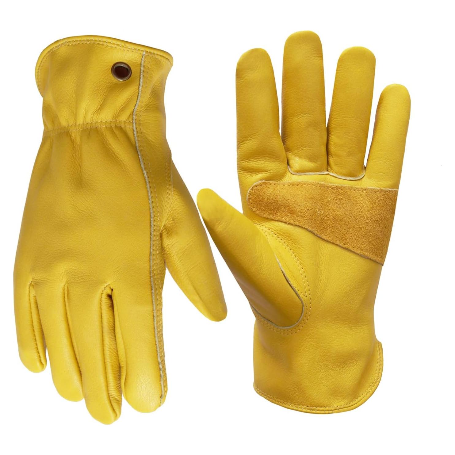 Guantes de trabajo de cuero NBLEAGLO para jardinería - Medianos