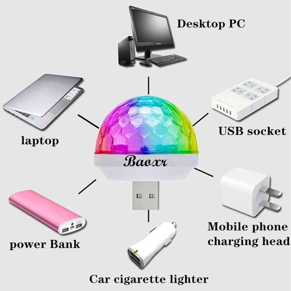 Luces de Fiesta Disco USB Baoxr - 2 Piezas LED Portátiles