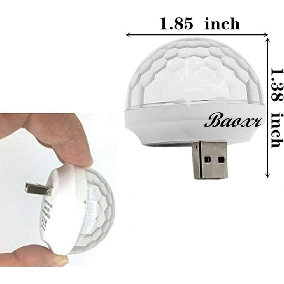 Luces de Fiesta Disco USB Baoxr - 2 Piezas LED Portátiles