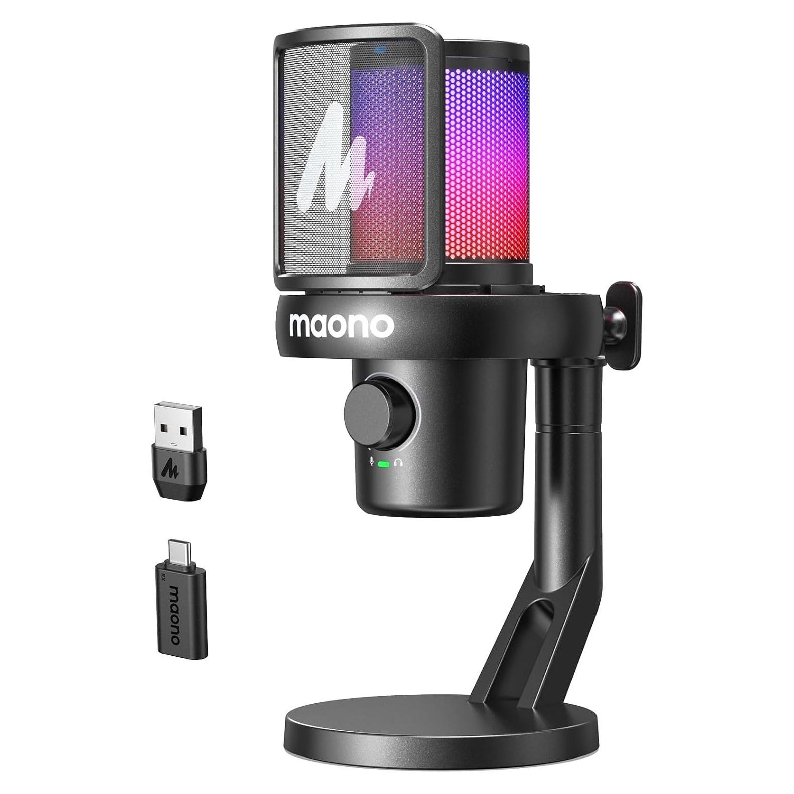 Micrófono Inalámbrico MAONO DM40 USB con Cancelación de Ruido