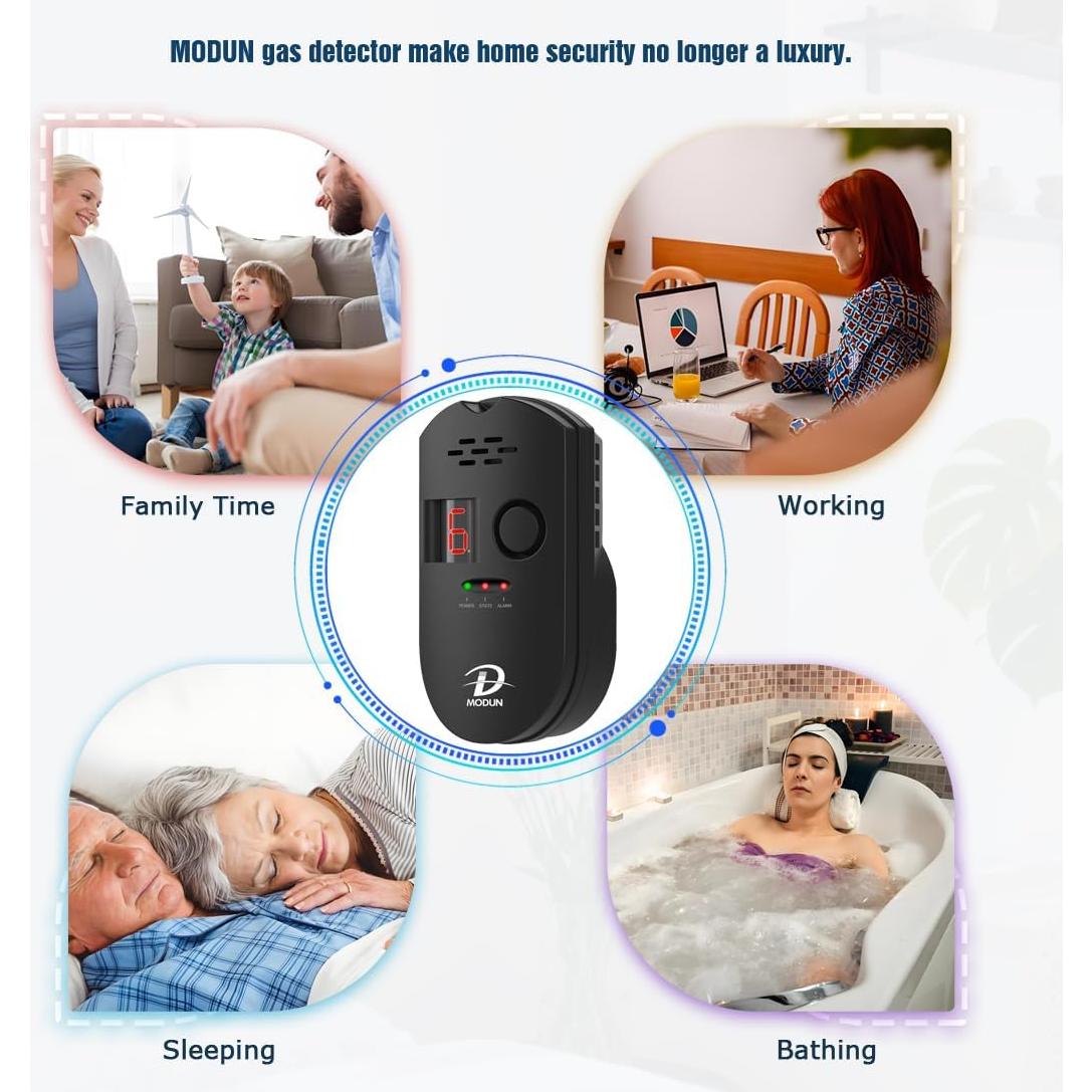 Detector de Gas D MODUN BRJ-502 con Alarma Sonora y LED
