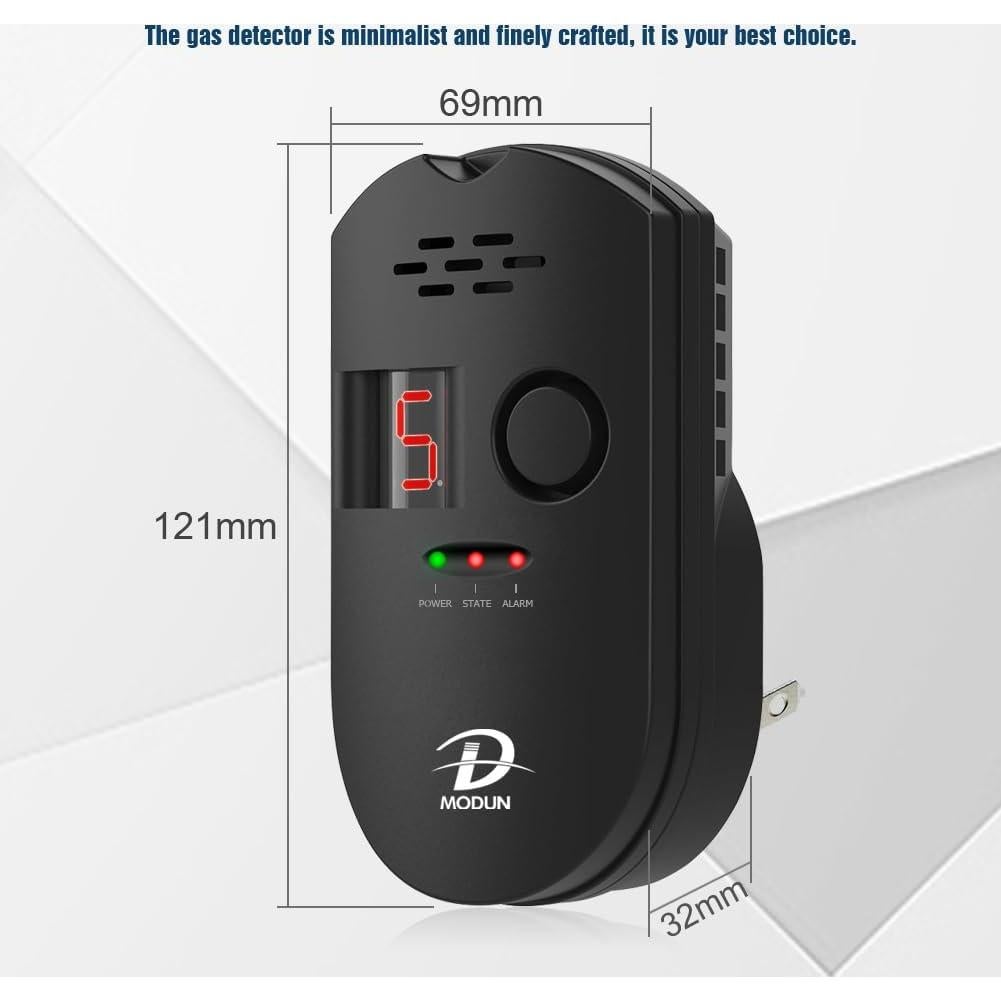 Detector de Gas D MODUN BRJ-502 con Alarma Sonora y LED