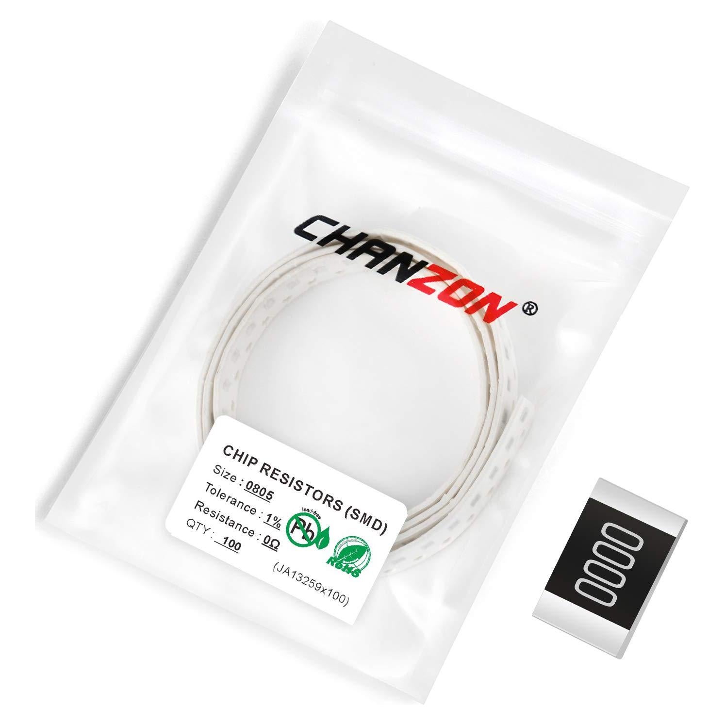 Resistores SMD 0805 Chanzon 100 Piezas 0 Ohm 1/8W 1%
