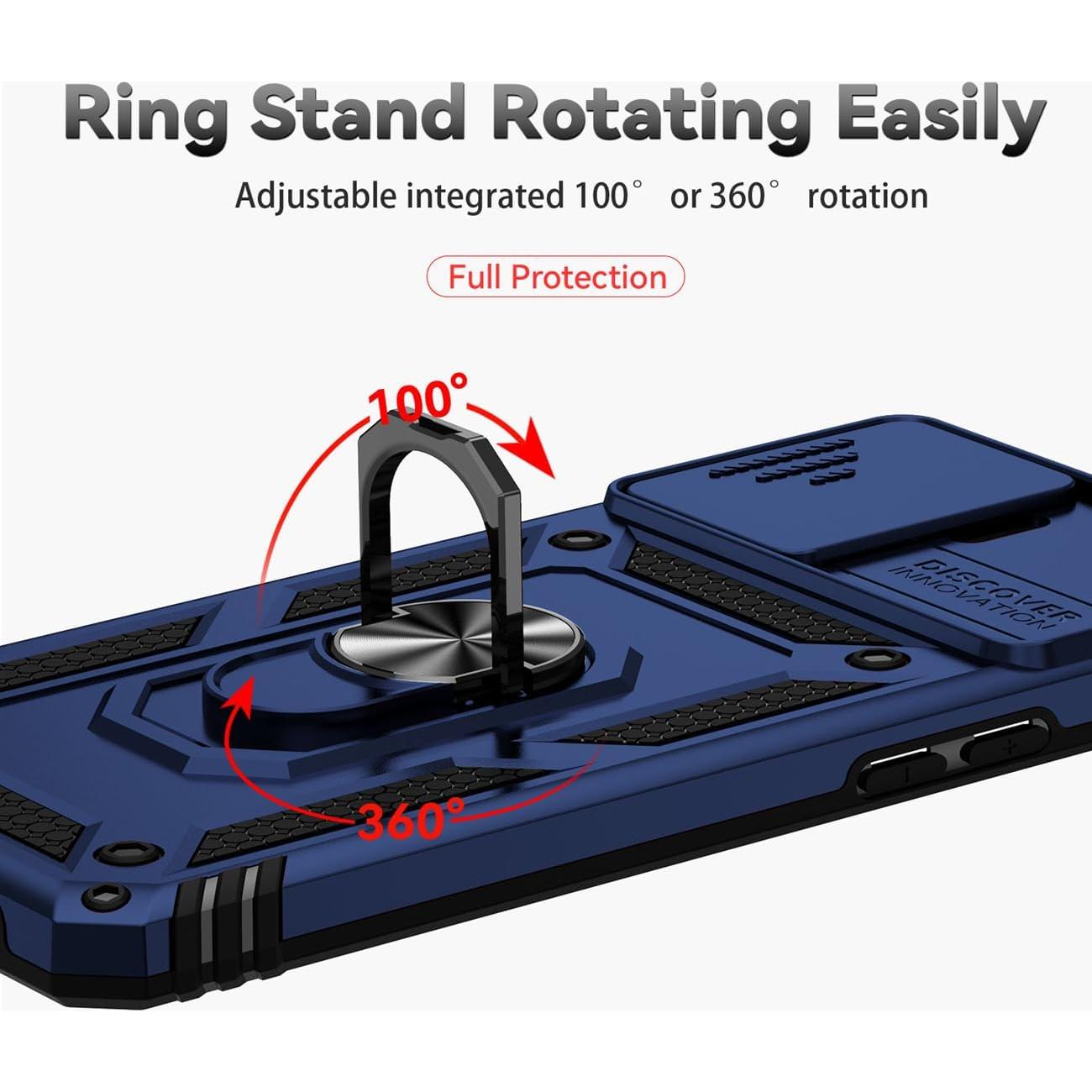 Funda para Oppo A94 4G con soporte giratorio y protección cámara