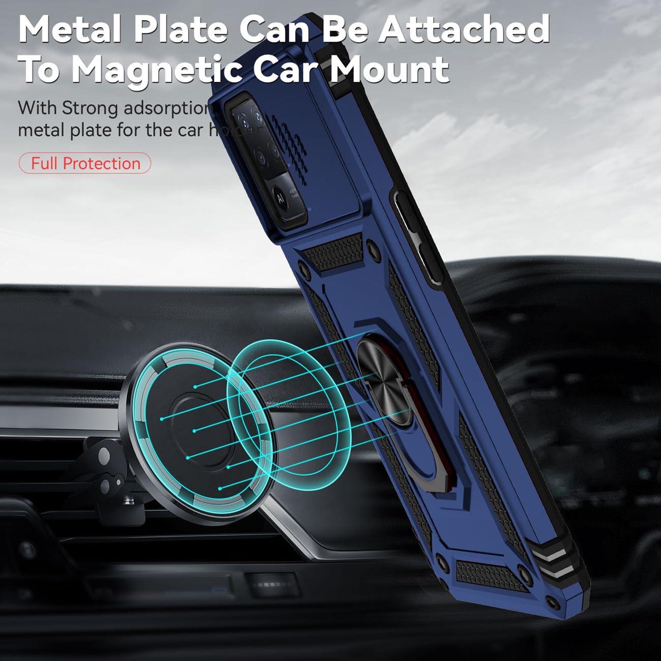 Funda para Oppo A94 4G con soporte giratorio y protección cámara