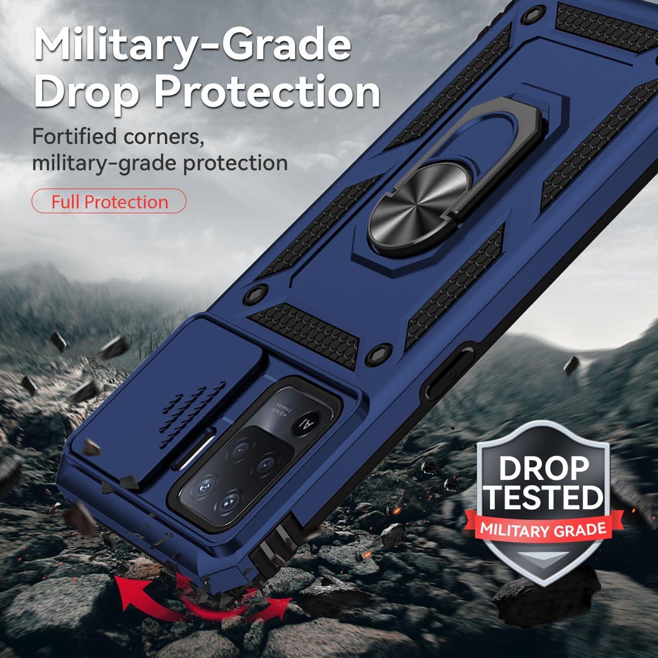 Funda para Oppo A94 4G con soporte giratorio y protección cámara