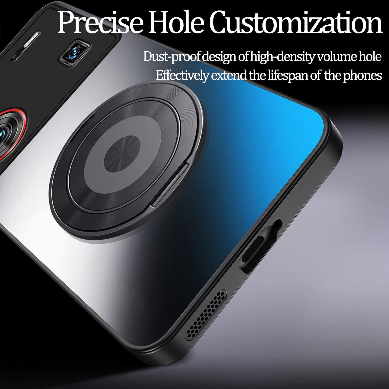 Funda Silicona Mate ZTE Nubia Z60 Ultra con Soporte Ajustable