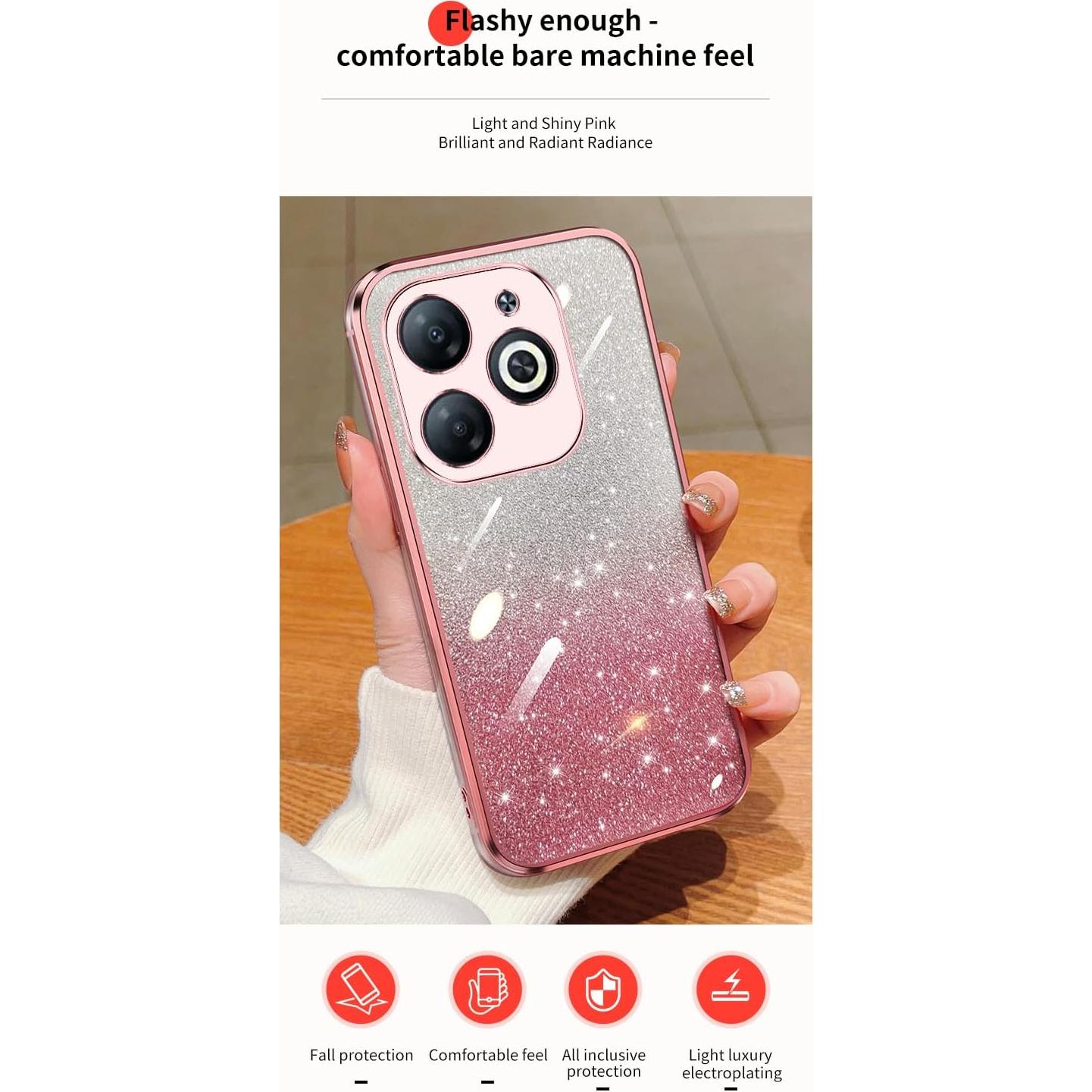 Funda de Silicona TPU DINGK para Infinix Smart 8 - Negro