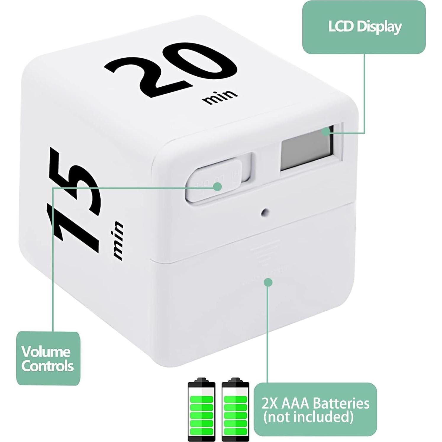 Temporizador Cubo GSY con Sensor de Gravedad 15-60 Minutos