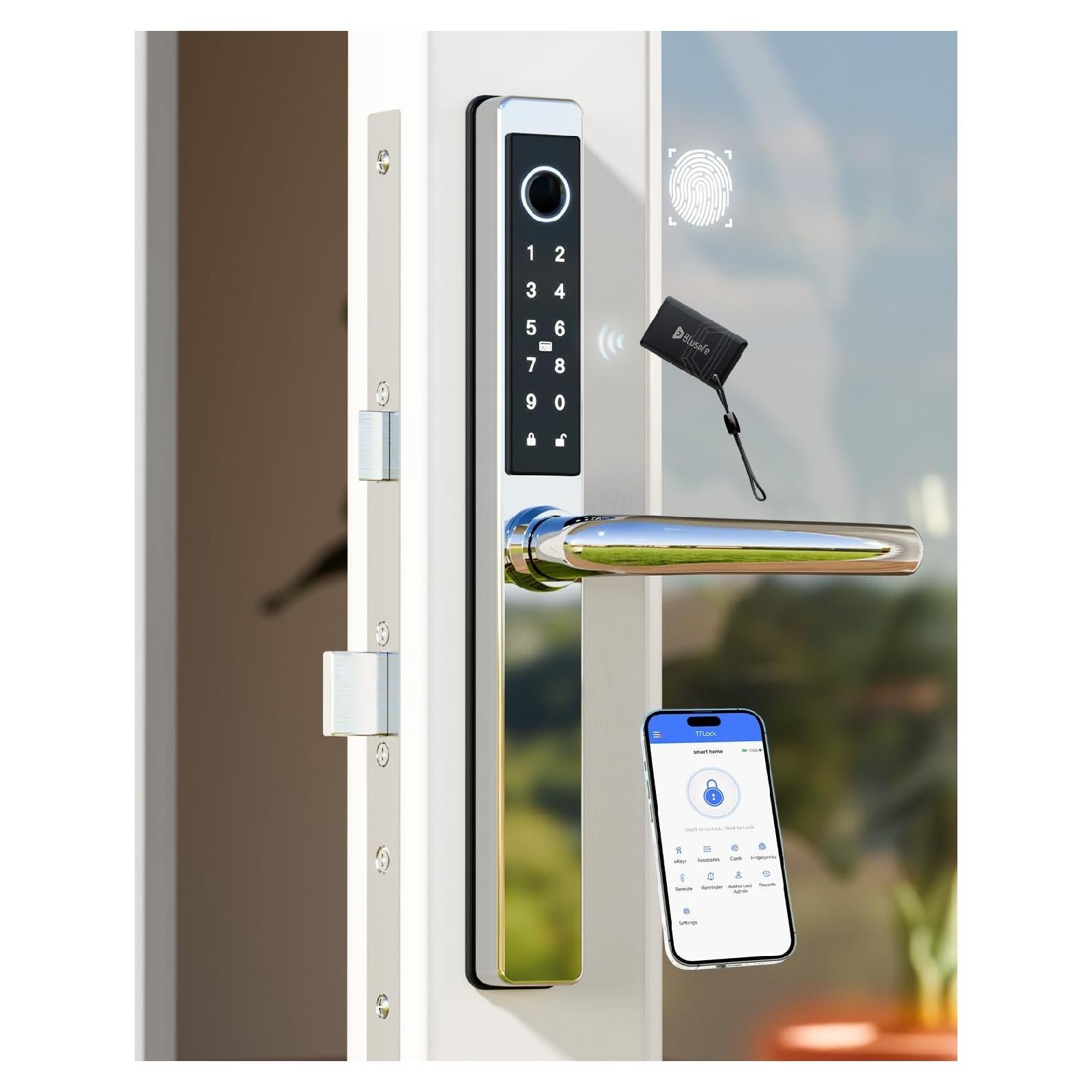 Cerradura Electrónica Inteligente Blusafe Apollo Huella Dactilar