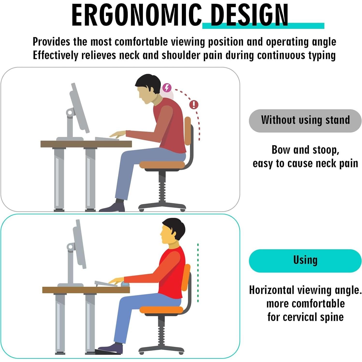 Soporte de Teclado YUXIANLB Ajustable 2 Pcs Negro 10-17"