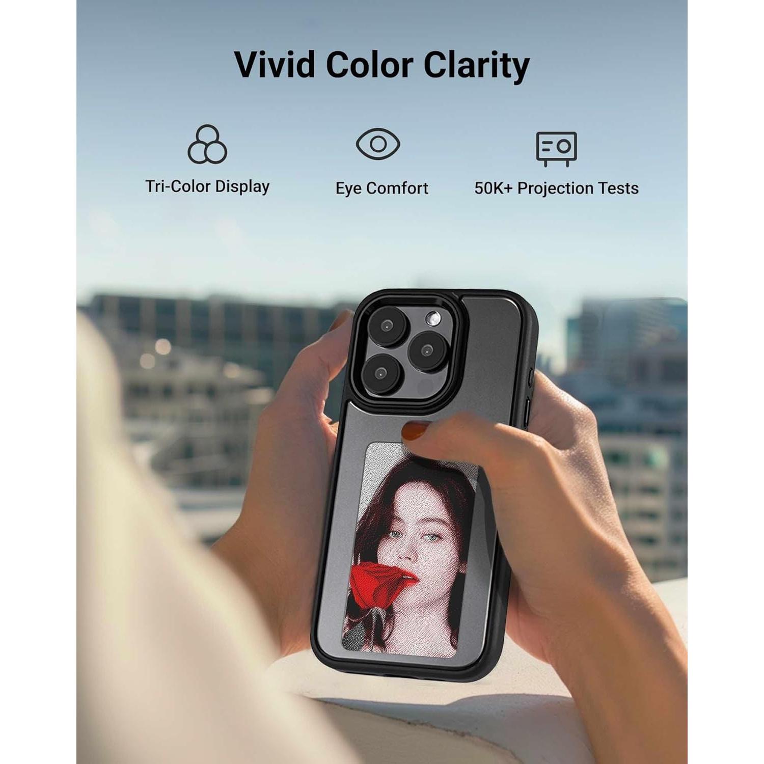 Funda Inteligente E-Ink xCool para iPhone 13 Pro, Negro