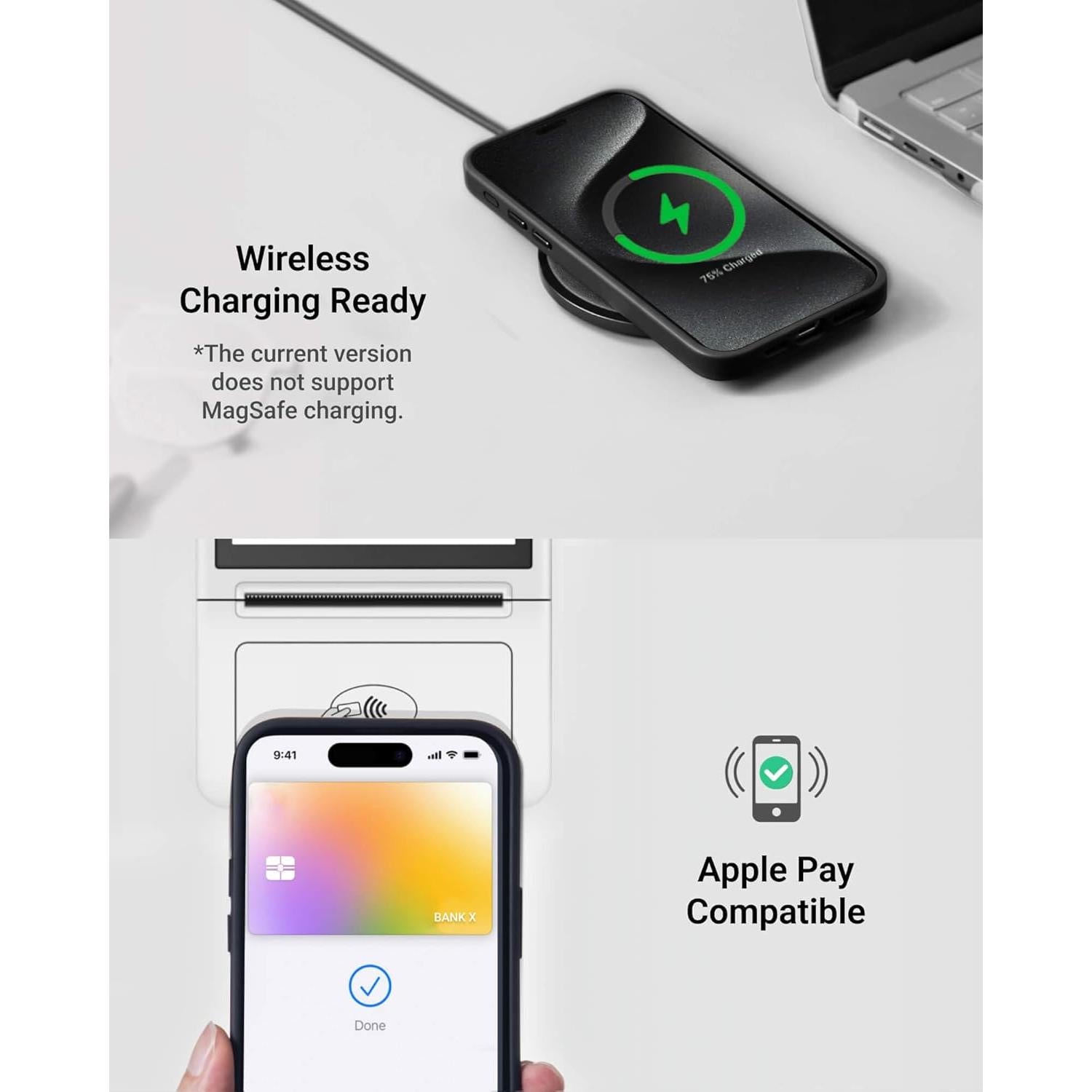 Funda Inteligente E-Ink xCool para iPhone 13 Pro, Negro