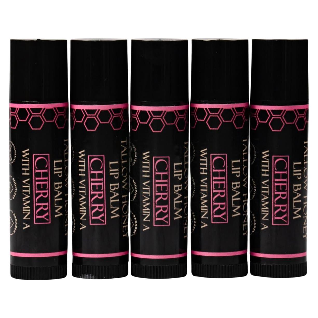 Bálsamo Labial Orgánico Terra Lotus - Hidratante Cereza (5 Unidades)