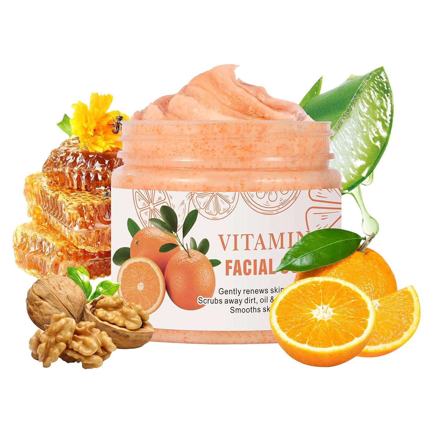 Exfoliante Facial de Vitamina C 45g - Limpiador Antienvejecimiento