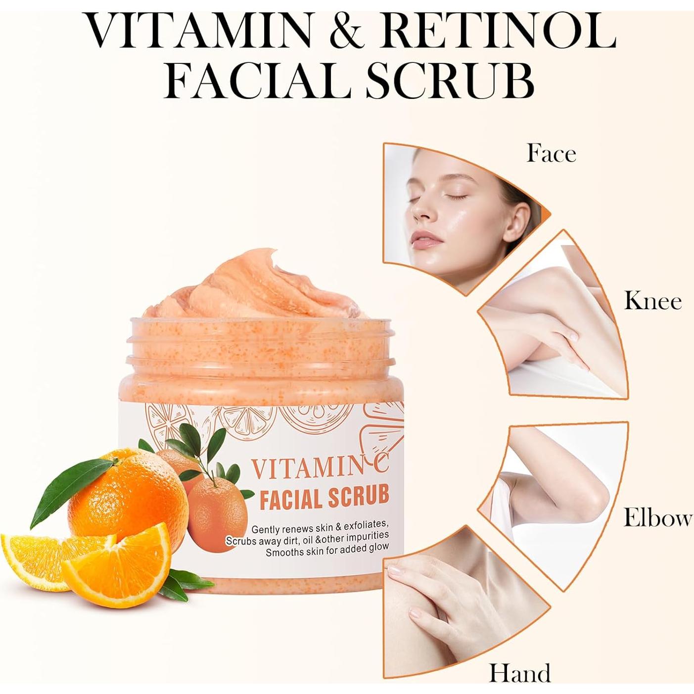 Exfoliante Facial de Vitamina C 45g - Limpiador Antienvejecimiento