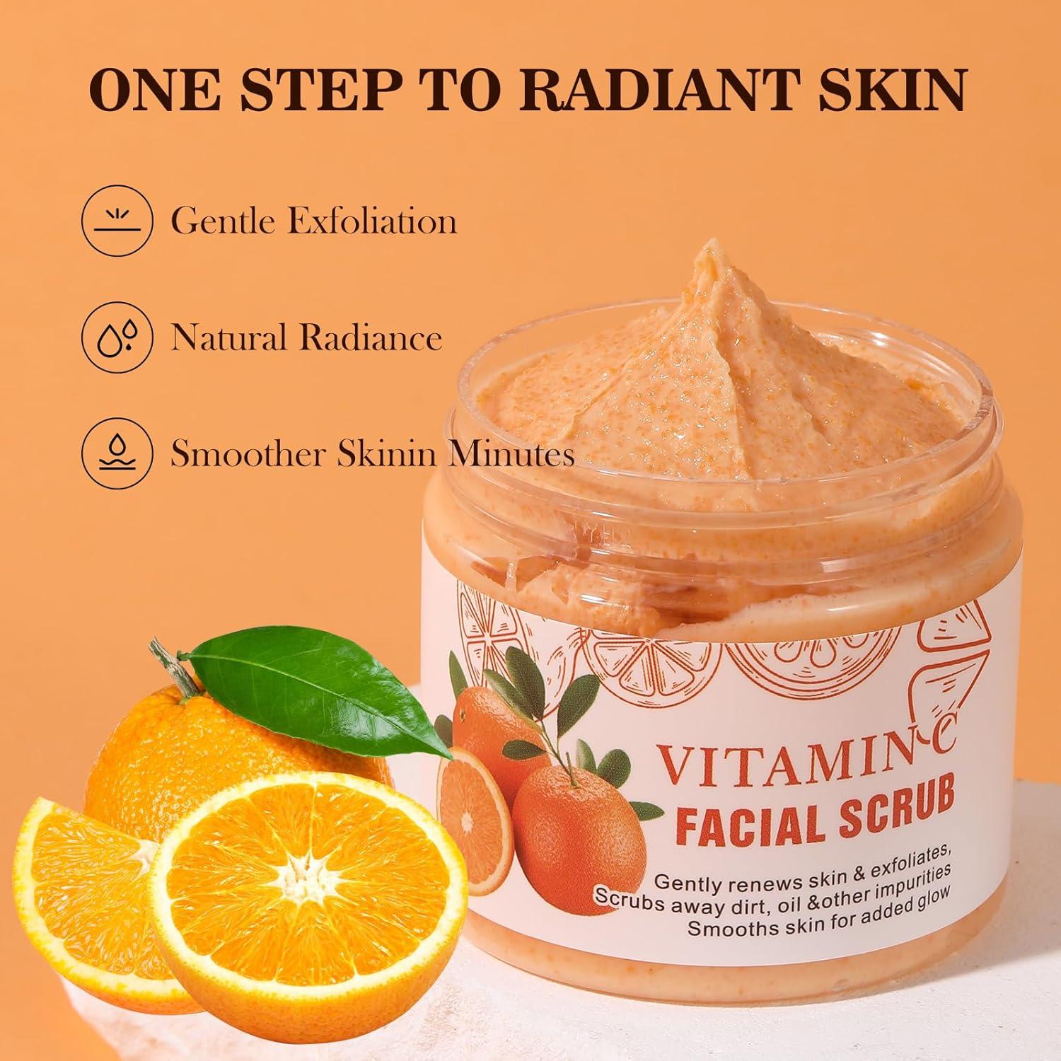 Exfoliante Facial de Vitamina C 45g - Limpiador Antienvejecimiento
