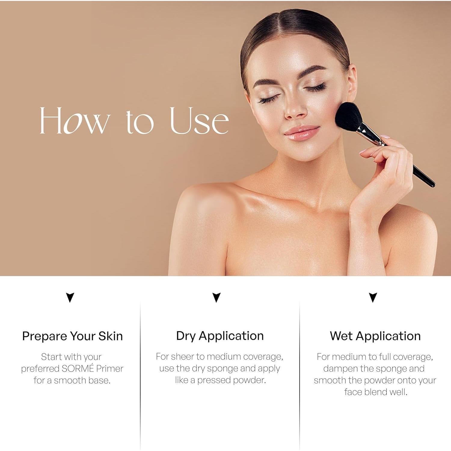 Base en Polvo SORMÉ Beige Suede 25ml - Hidratante y Rejuvenecedor