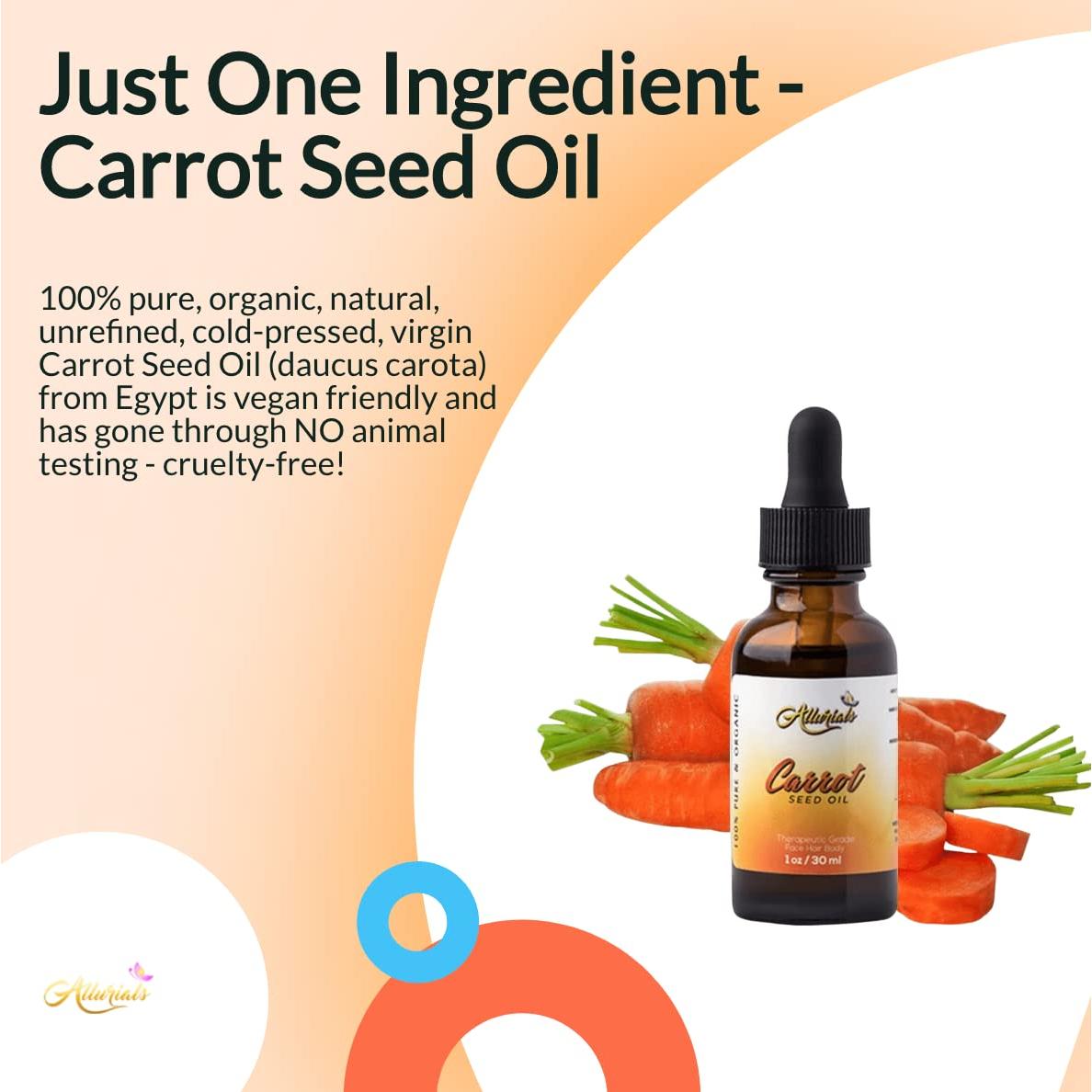 Aceite de Semilla de Zanahoria Allurials 28.35 g - Puro y Orgánico