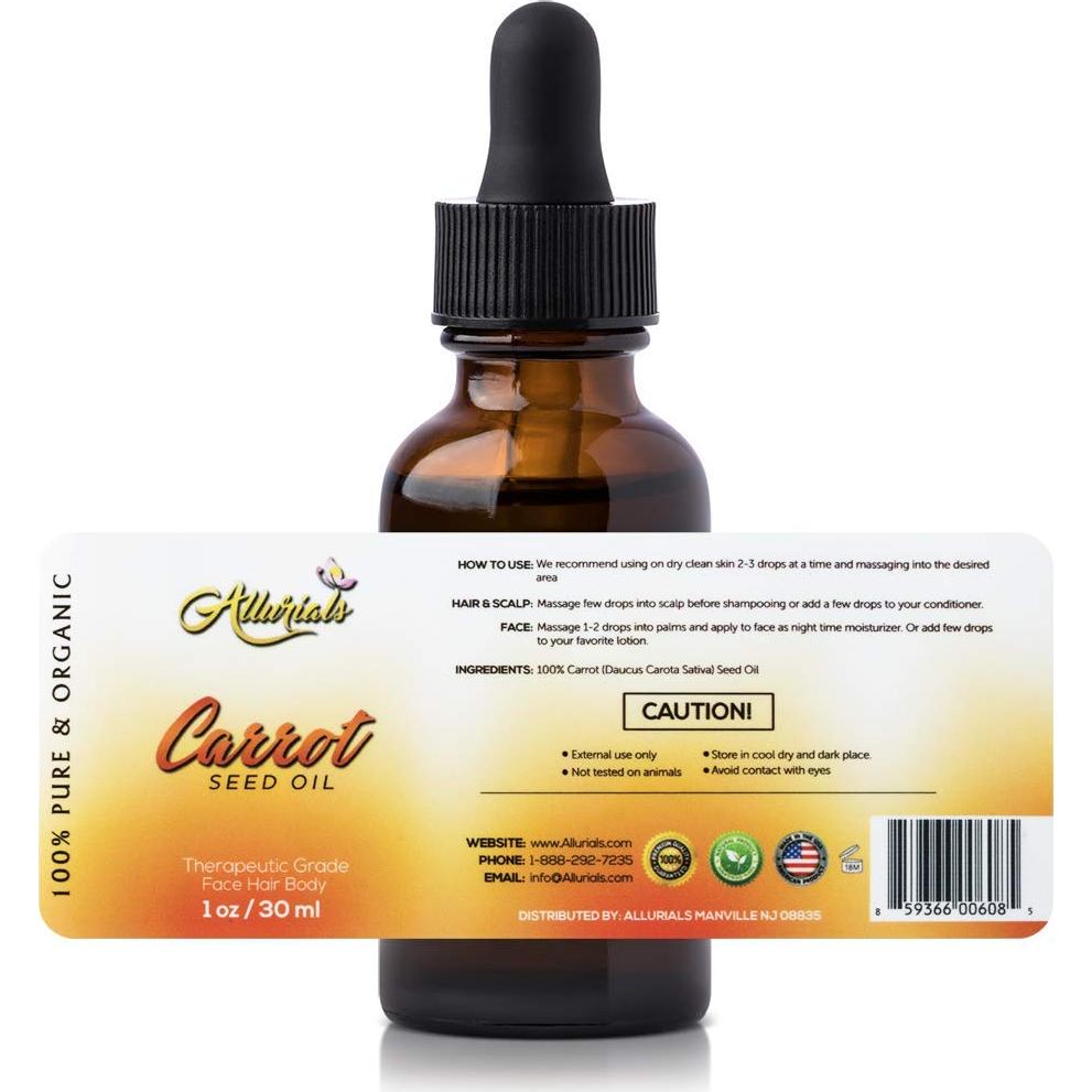 Aceite de Semilla de Zanahoria Allurials 28.35 g - Puro y Orgánico