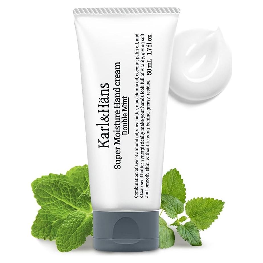 Crema de Manos Vegana Karl&Hans 50ml Hidratante Menta Doble