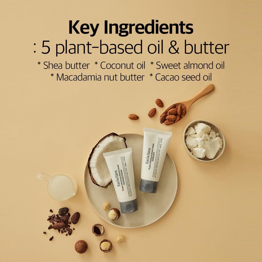 Crema de Manos Vegana Karl&Hans 50ml Hidratante Menta Doble