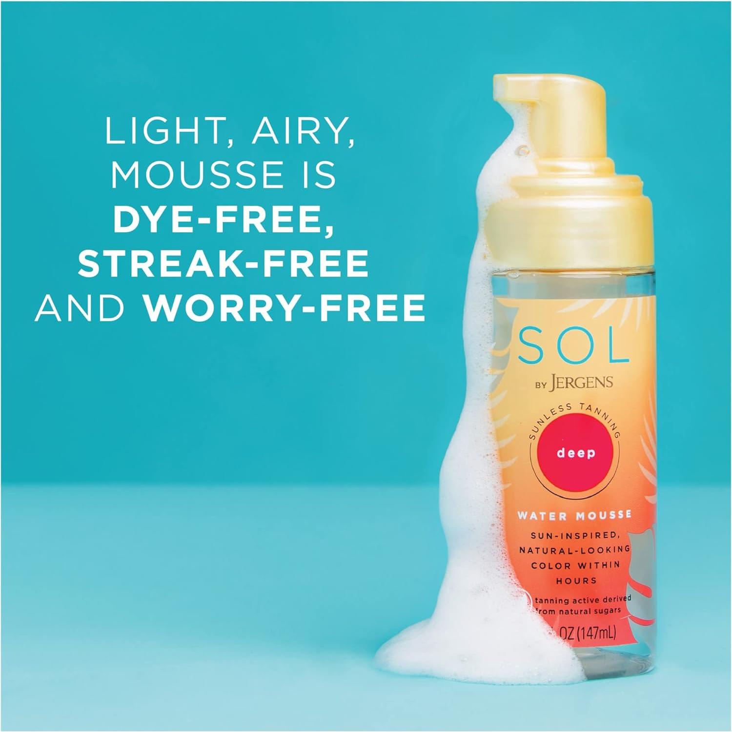 Mousse Autobronceador Jergens SOL Agua Profunda 142g